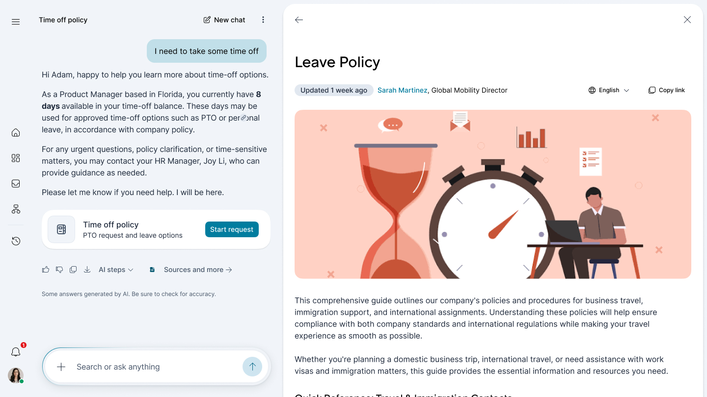 Employee Slate Split View